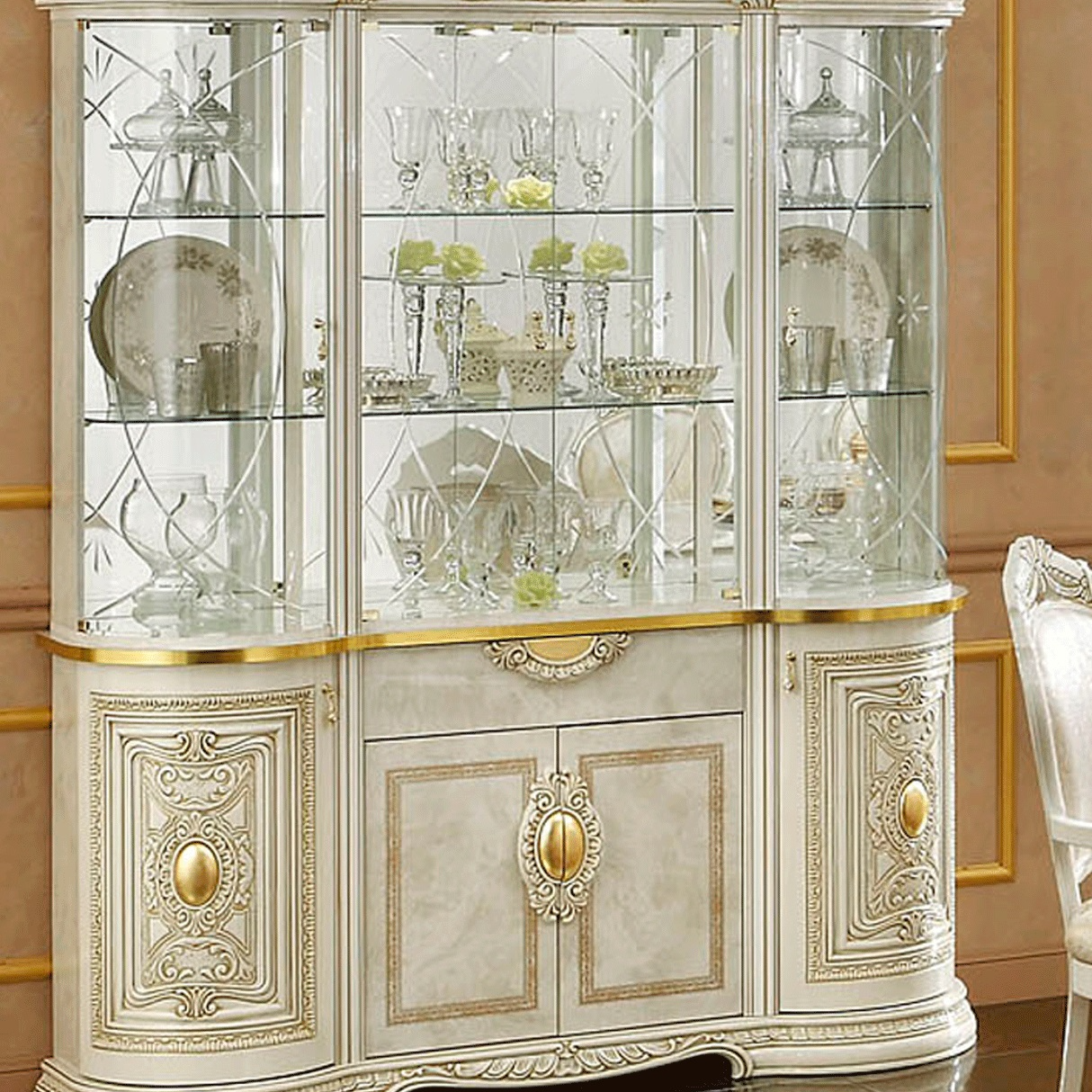 Leonardo 4 Door China Cabinet - Thumbnail 5