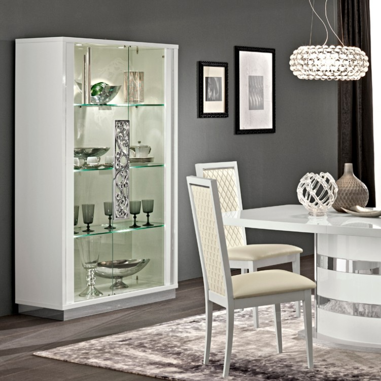 Roma Modern 2 Door Curio - Thumbnail 4