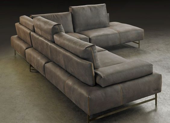 Saks Round Corner Sectional Sofa with Peninsula - Thumbnail 3