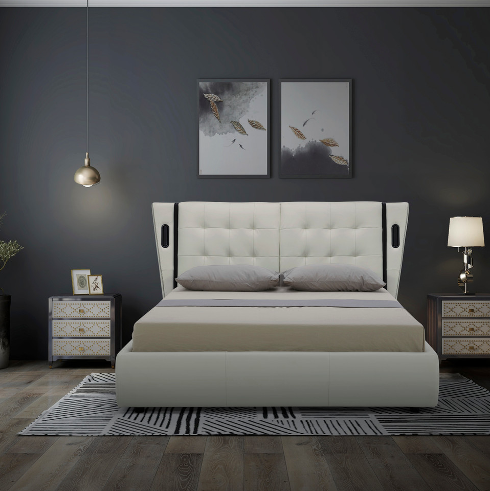 Milan Leather Bed