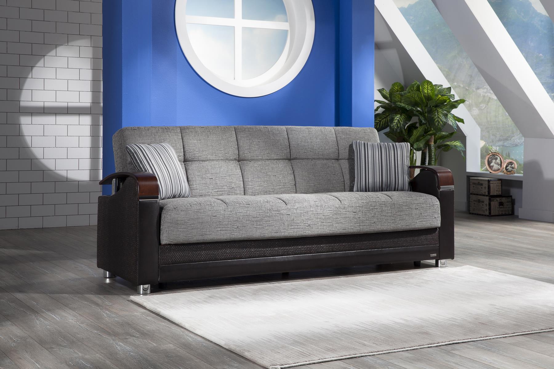 Luna Naomi Brown Sofa Bed - Thumbnail 3