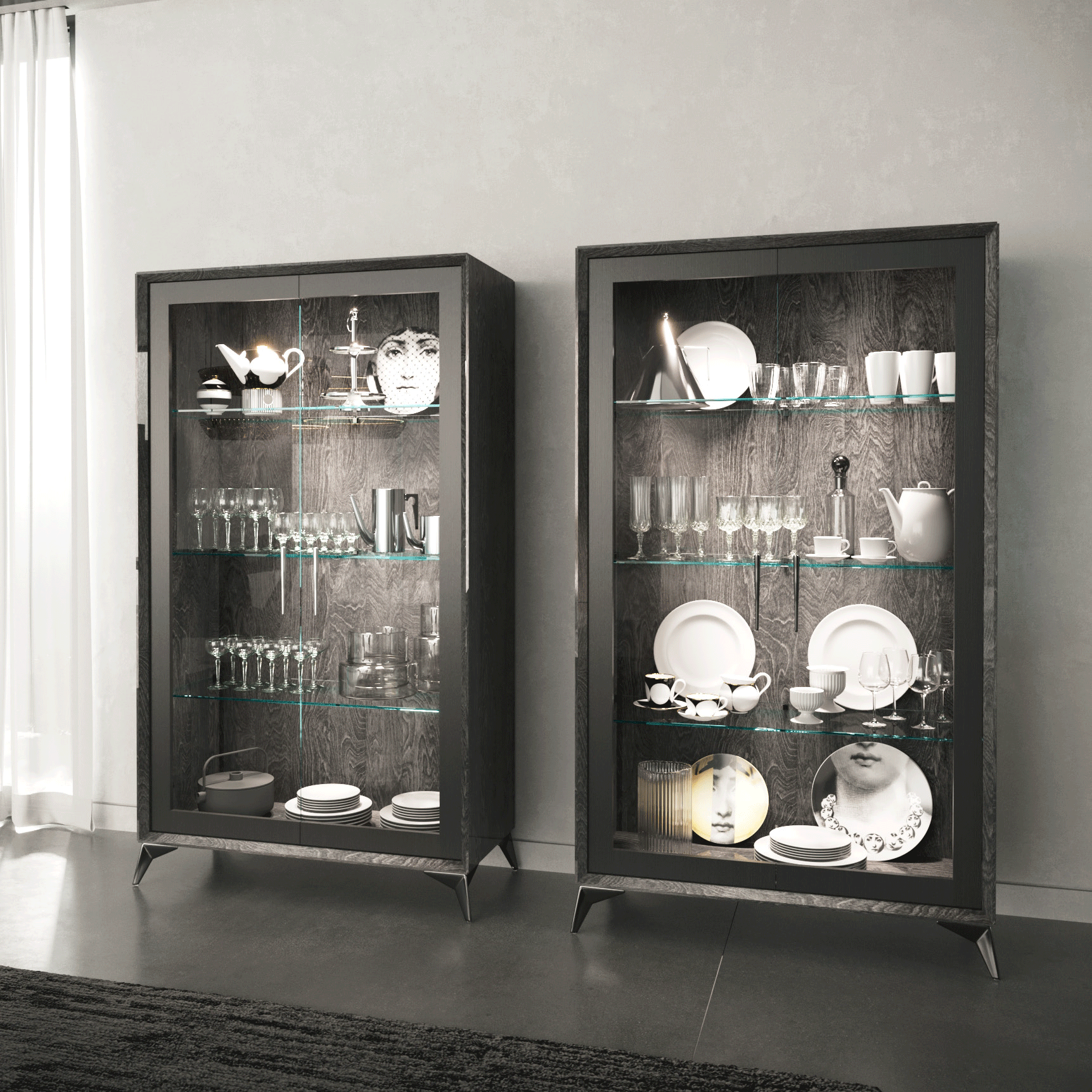 Krystal 2 Door Vitrine - Thumbnail 2