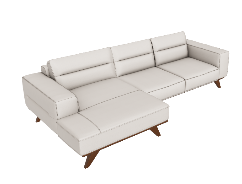 Adrenalina Sofa with Chaise by Natuzzi Editions