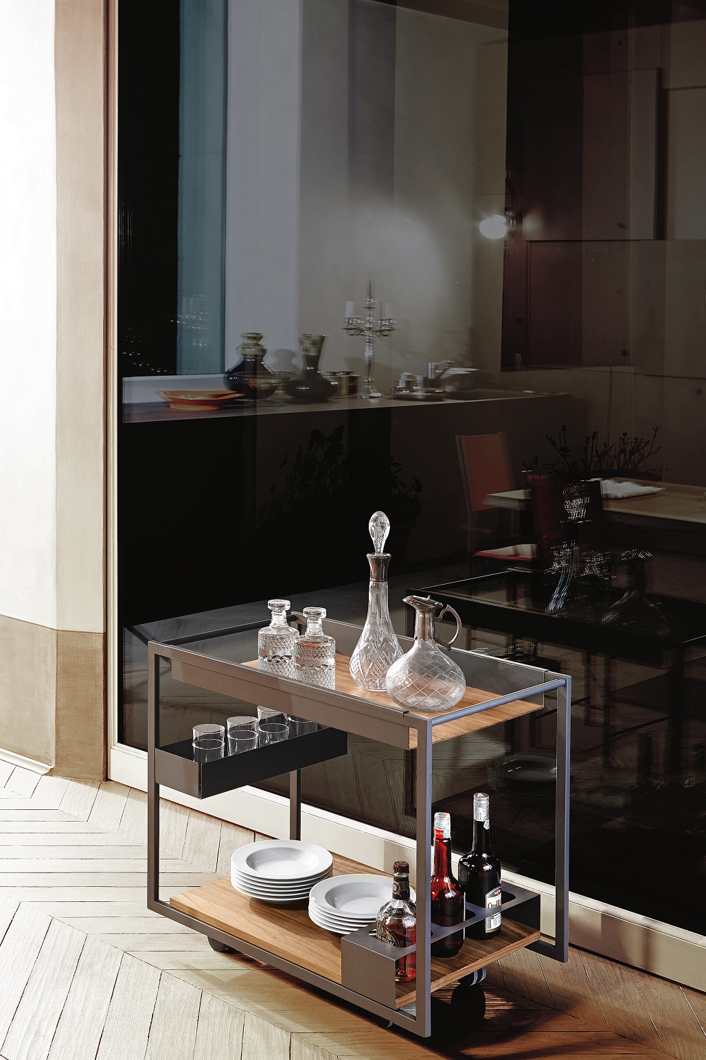 Mojito Wood cart bar