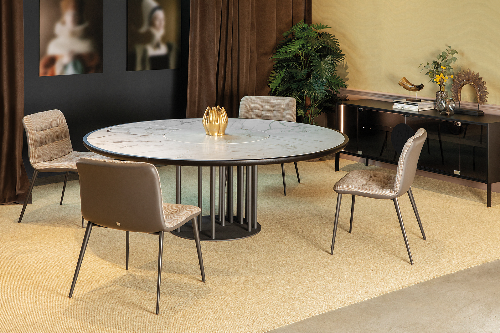 Tonin Casa Luxo Ceramic Dining Table - Thumbnail 2