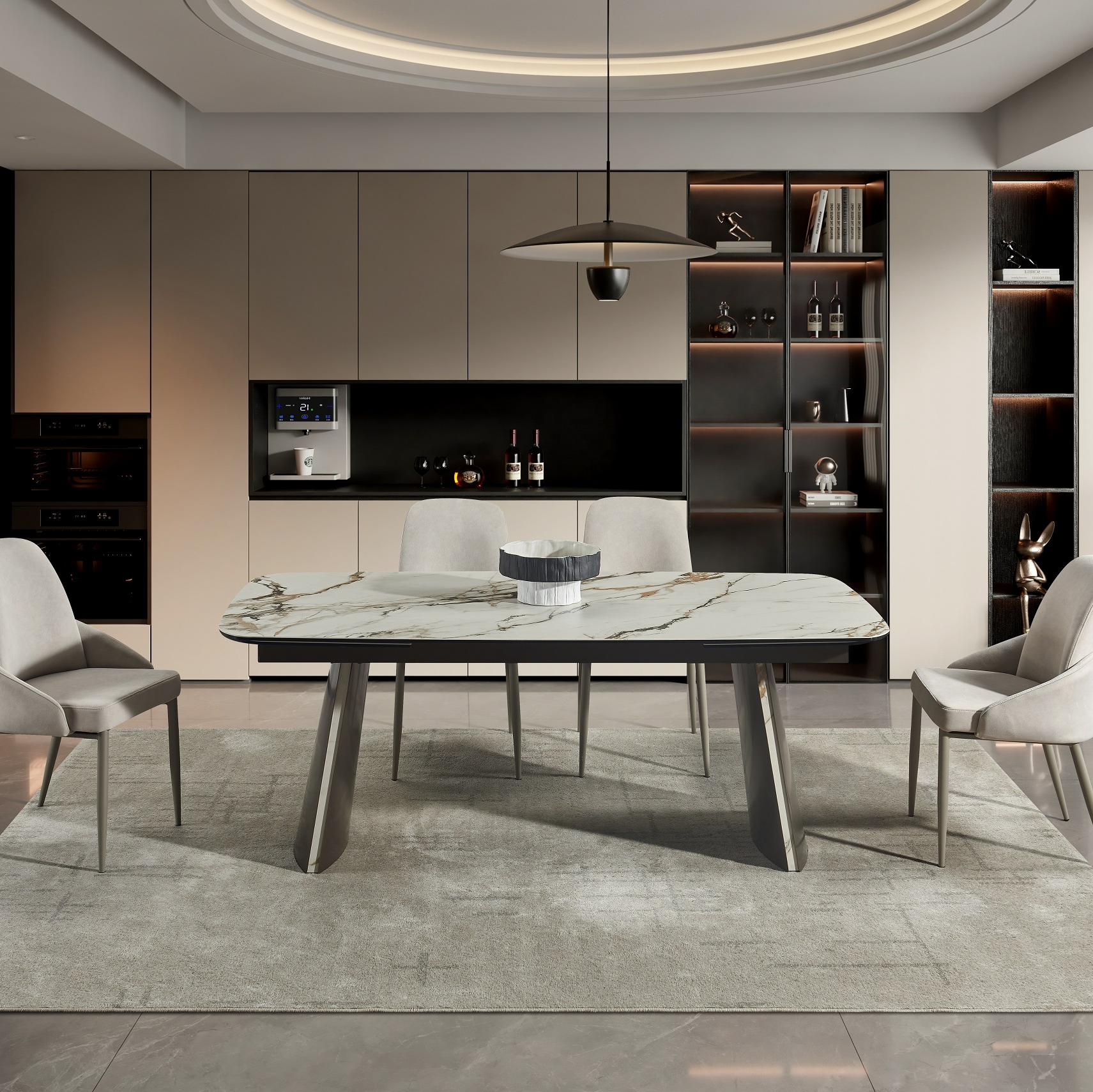 888 Ceramic Extension Dining Table - Thumbnail 2