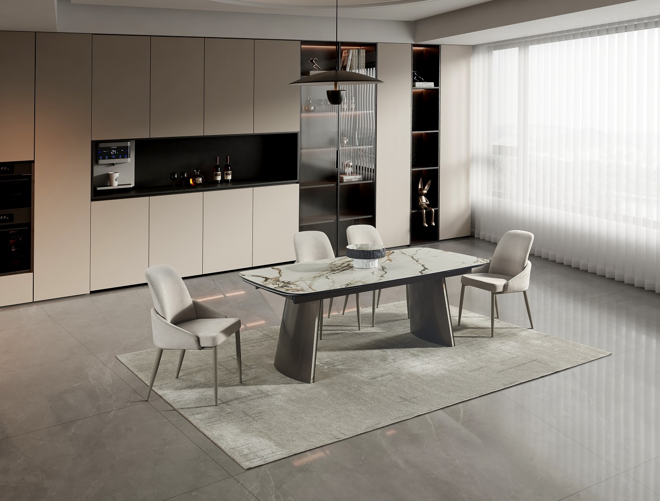 888 Ceramic Extension Dining Table