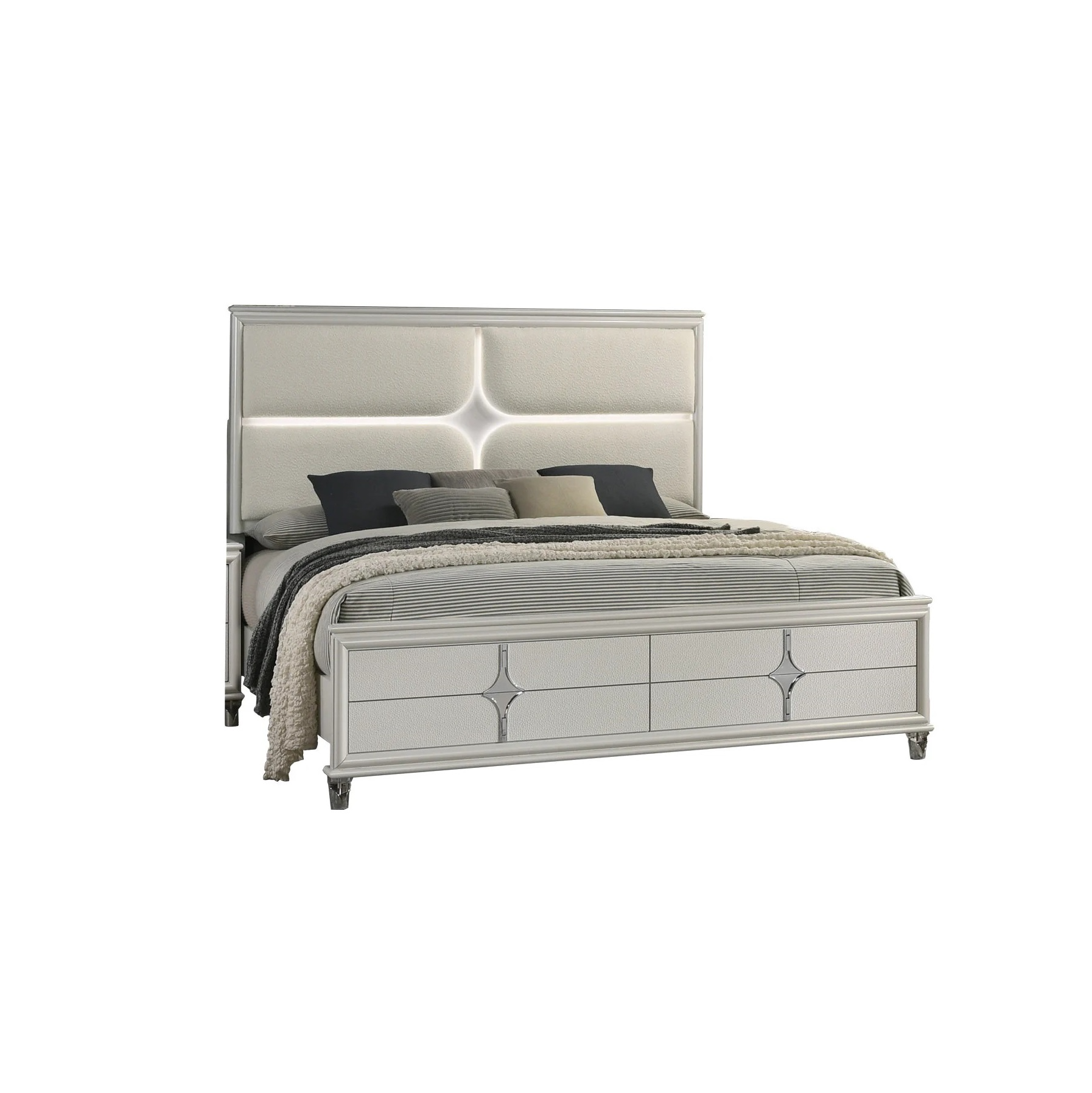 Bucharest Modern Queen Size Bed - Thumbnail 3