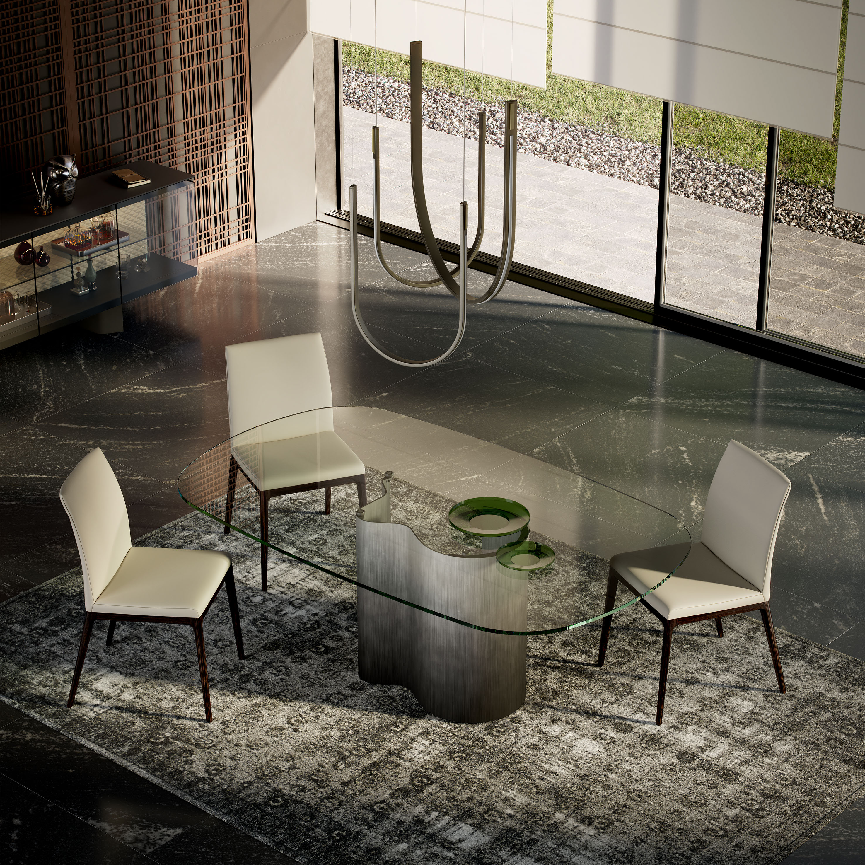 Papel Glass Dining Table - Thumbnail 5